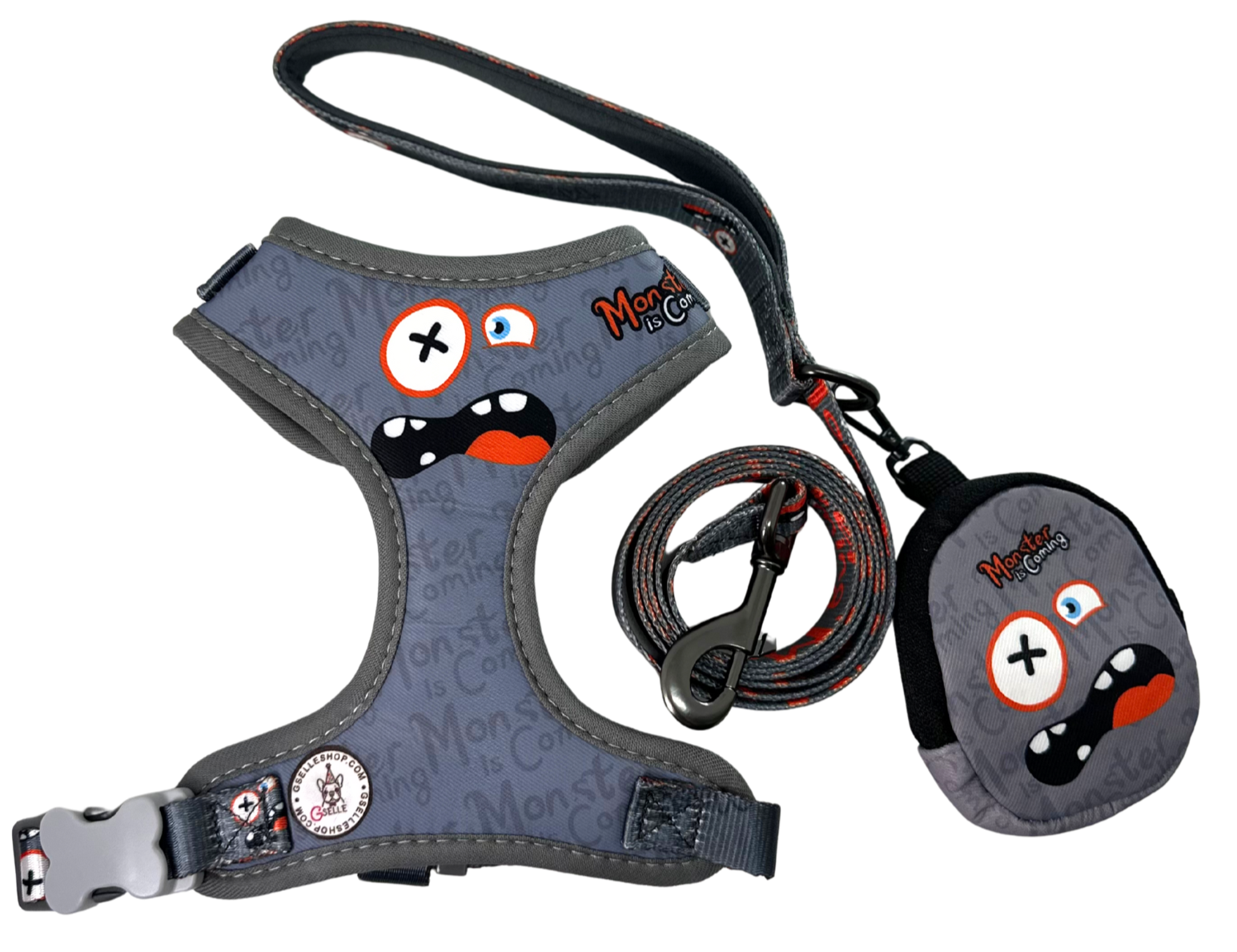 Say bye-bye! to boring walks and hello to playful adventures with the FurFurry Collection!
Harness bundle 3 piece - Made with high-density polyester, durable and ready for everyday use.
Breathable mesh lining keeps your pup cool and comfy all day. No Pull / No Choke technology protects muscles and bones.
Quick-release buckle + adjustable straps for easy on/off.