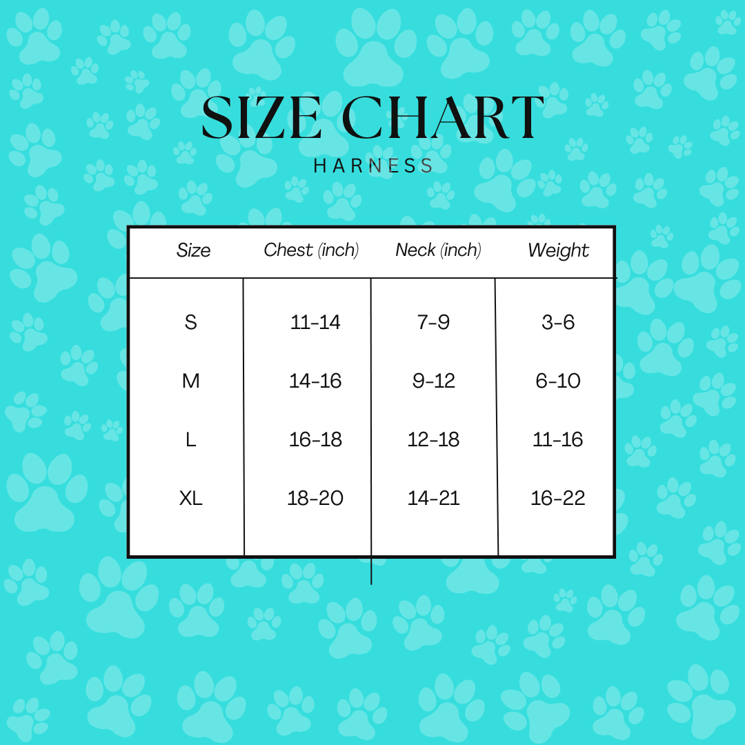 Pet Harness Reflective, blue