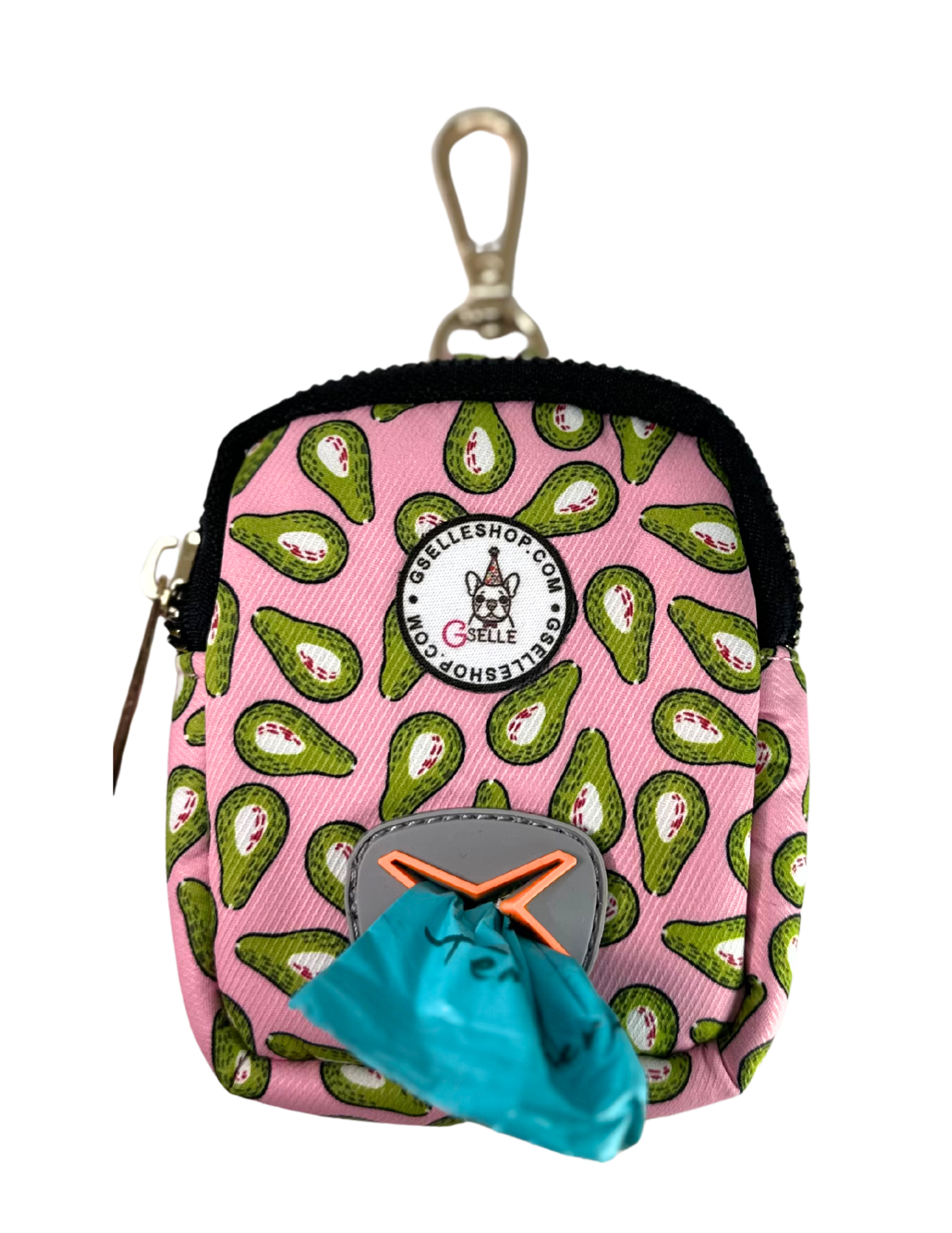 Avocado Dog Poop Bag Holder with Leash clip