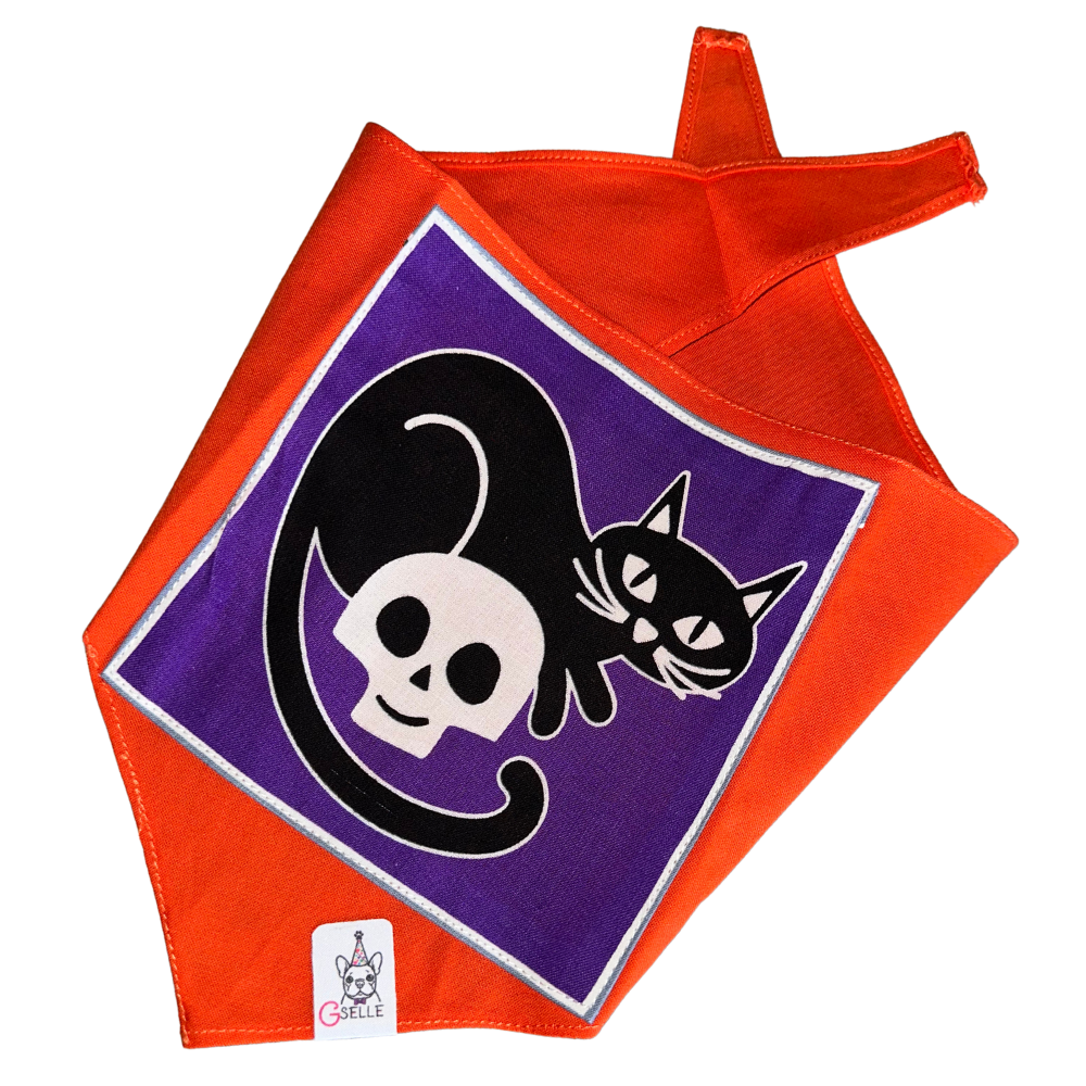 Handmade Halloween Bandanas, Cat