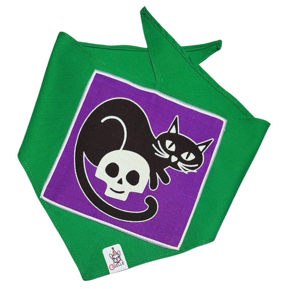 Handmade Halloween Bandanas, Cat