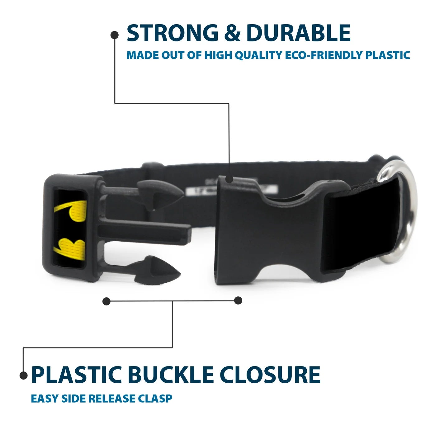 Batman Shield, Plastic Buckle Collar