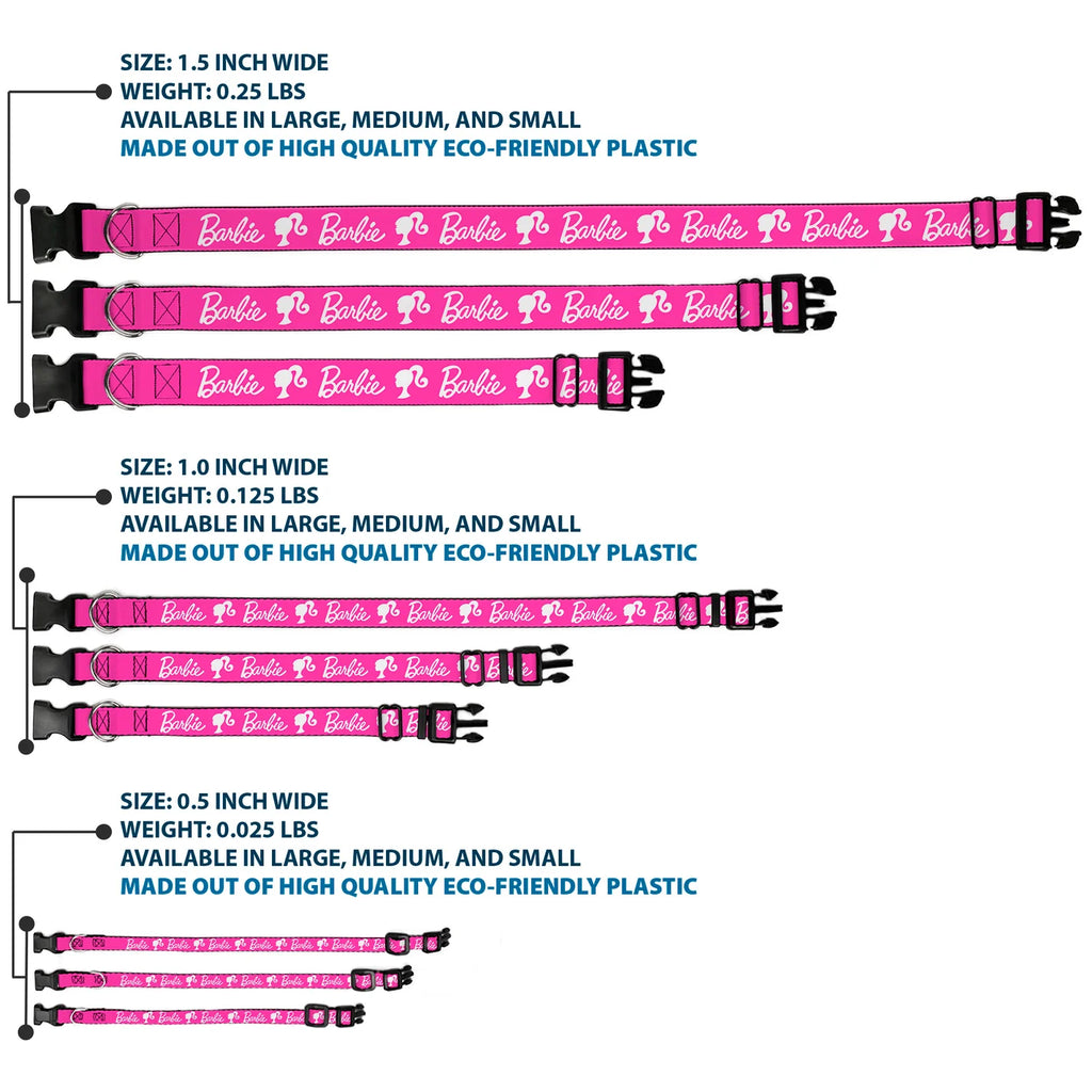 Barbie Plastic Buckle Collar, Pink