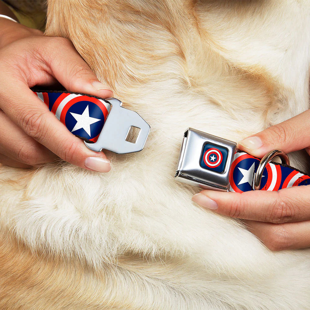 Captain America Shield, Seatbelt Buckle Collar