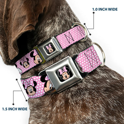 Minnie Mouse Expressions Polka Dot - Seatbelt Buckle Collar