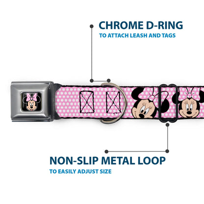 Minnie Mouse Expressions Polka Dot - Seatbelt Buckle Collar