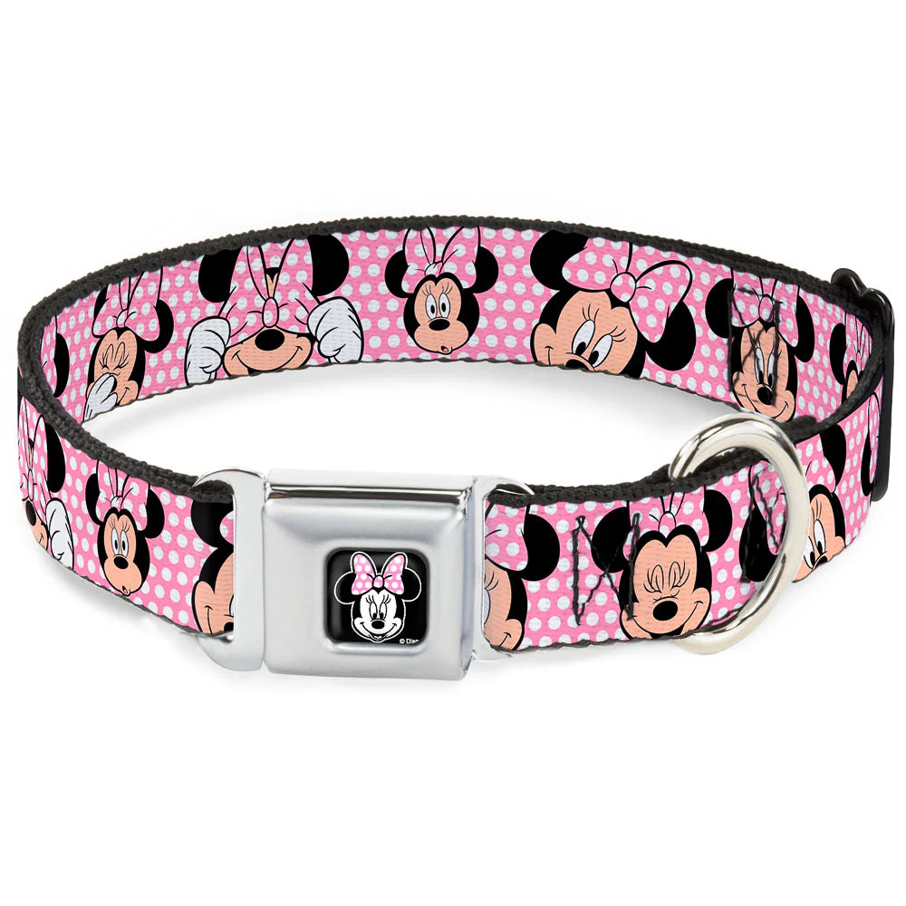 Minnie Mouse Expressions Polka Dot - Seatbelt Buckle Collar