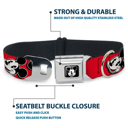 Mickey Mouse Winking - Seatbelt Buckle Collar