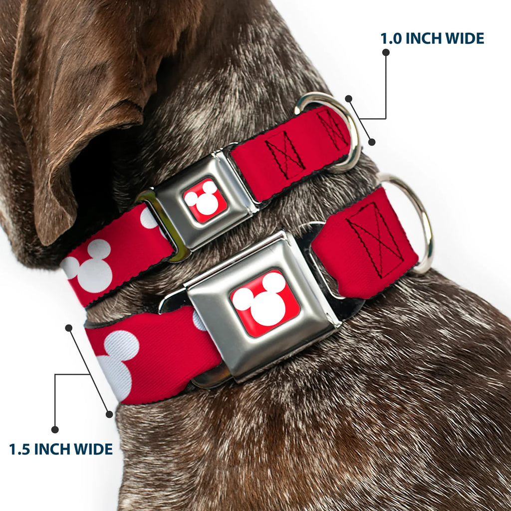 Disney Mickey Mouse Ears Icon - Seatbelt Buckle Collar Red
