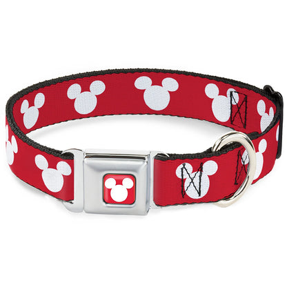 Mickey Mouse Ears Icon - Seatbelt Buckle Collar Red