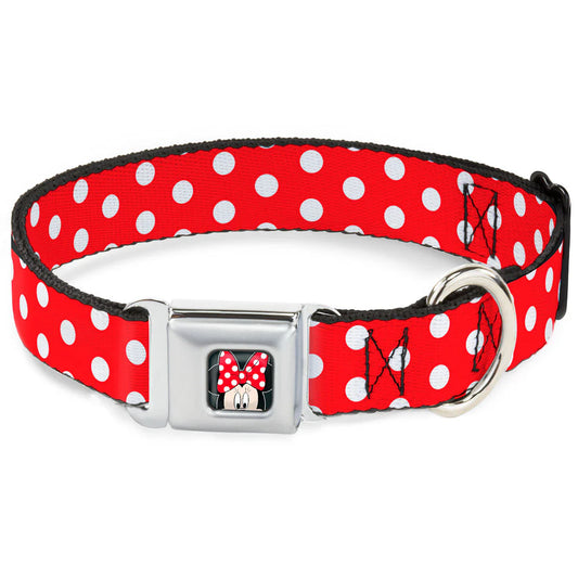 Minnie Mouse Polka Dots Seatbelt Buckle Collar