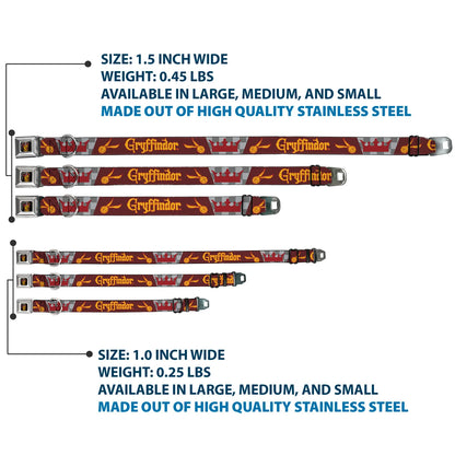 Harry Potter GRYFFINDOR - SeatBelt Collar Burgundy