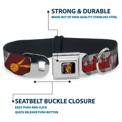 Harry Potter GRYFFINDOR - SeatBelt Collar Burgundy