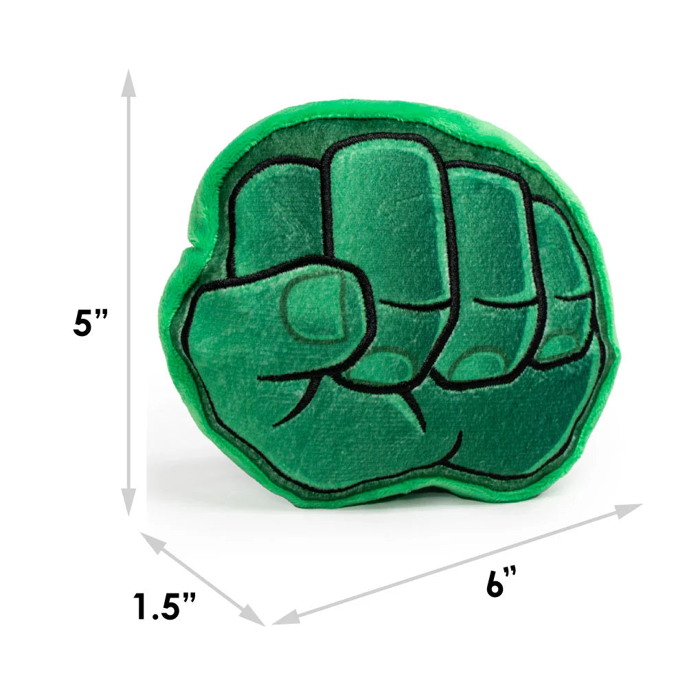Officially Licensed Buckle-Down Squeaky Plush Toy — durable, high-quality canvas toy with a non-abrasive surface that’s gentle on your dog’s teeth. Features fun Marvel characters and a squeaker for endless playtime!