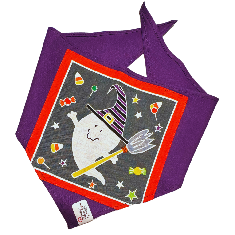 Handmade Halloween Bandanas, Ghost