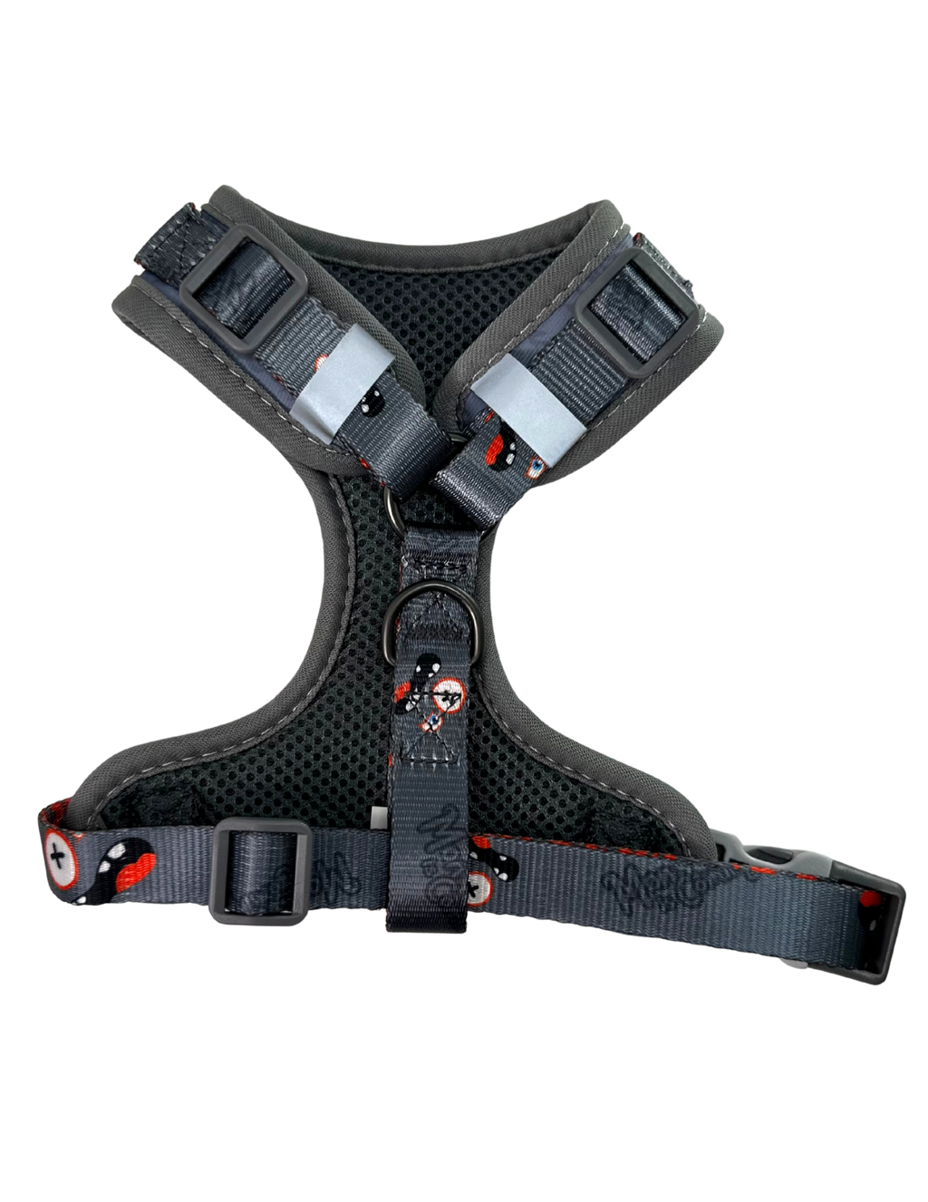 3 Piece Harness Set, Gray Monster Collection, No pull / No Choke