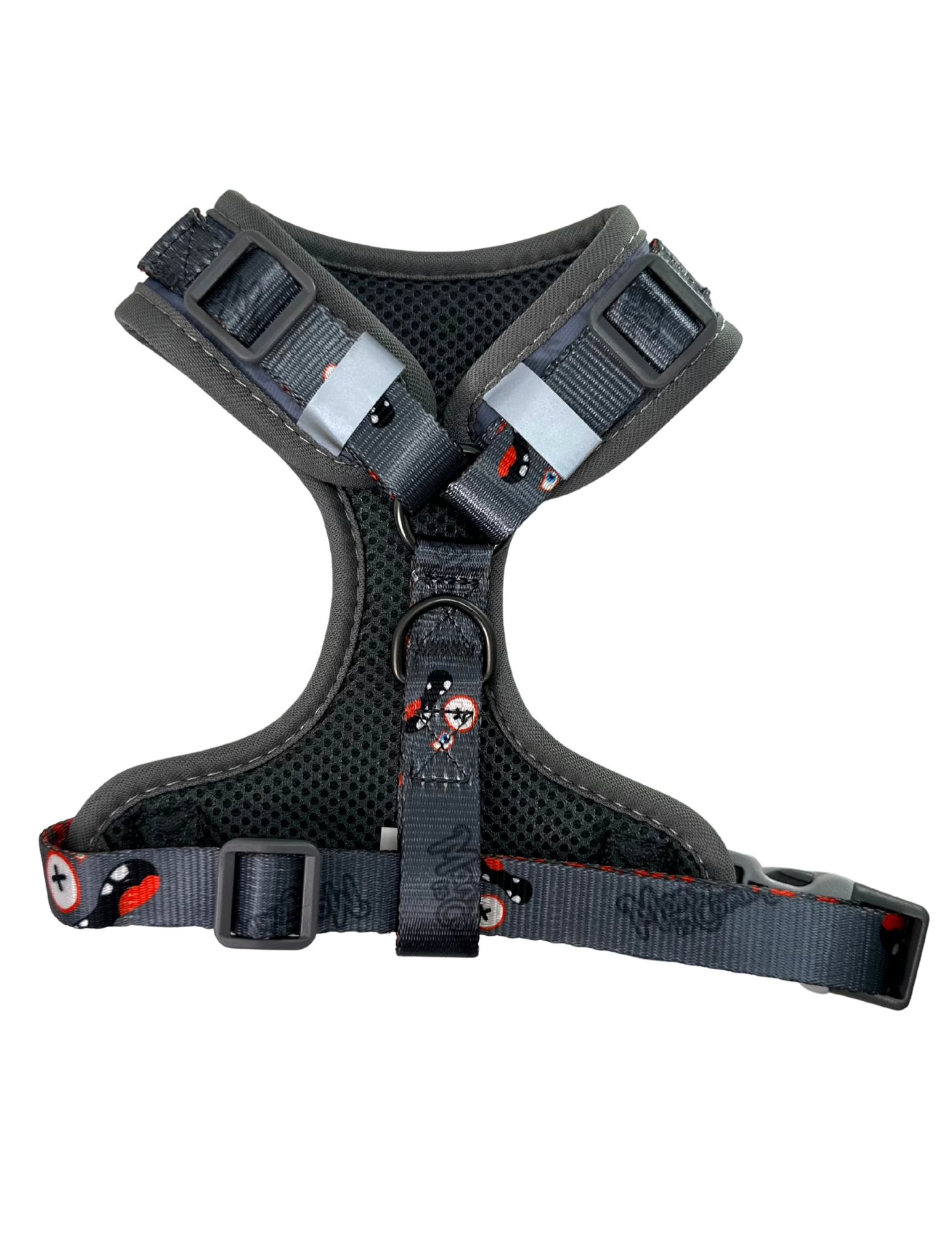3 Piece Harness Set, Gray Monster Collection, No pull / No Choke