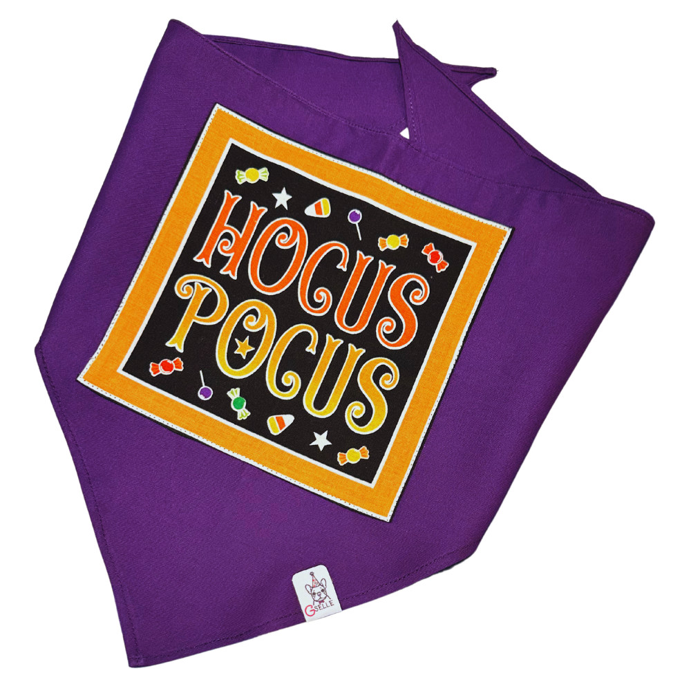 Handmade Halloween Bandanas, Hocus Pocus