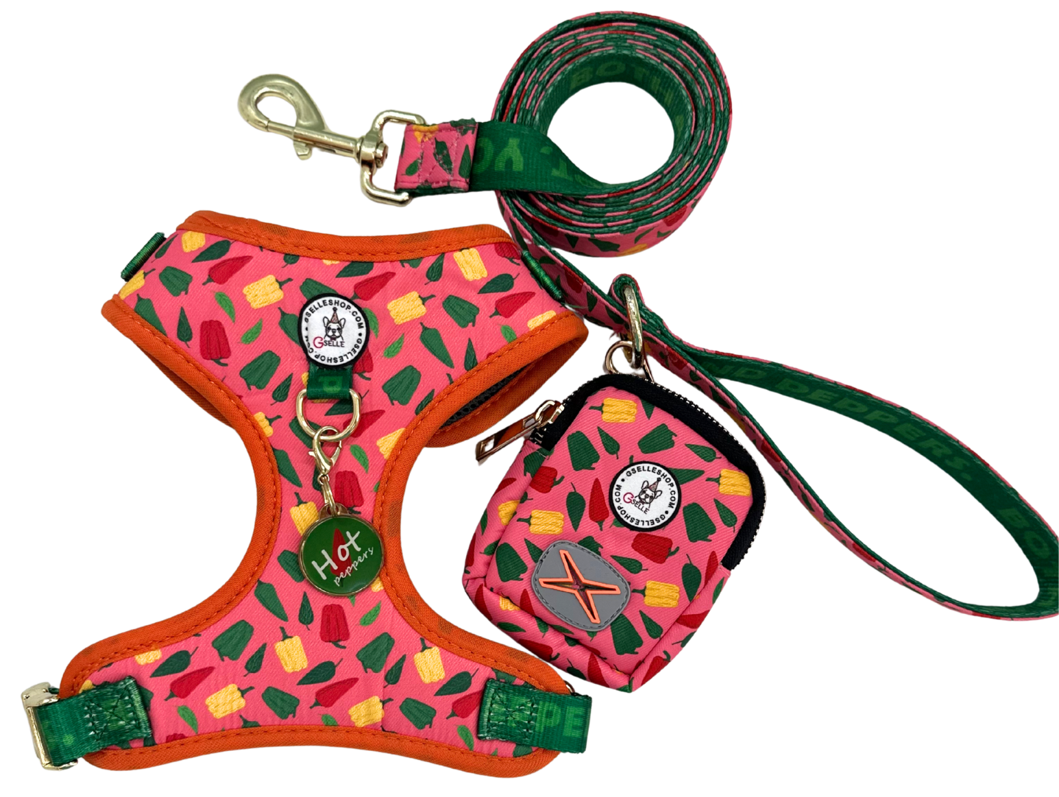 Dog Bundle four piece set, designed especially for pet moms who want it all safety, style, and practicality. This bundle includes everything your pup needs for everyday adventures.

Feature: No Pull, No Choke Harness, Protects your dog’s neck, muscles, and bones with a pressure-distributing design.

⭐️ Ultra-lightweight material for comfy all-day wear.

⭐️ Quick-release buckle + adjustable straps easy to put on and take off. 