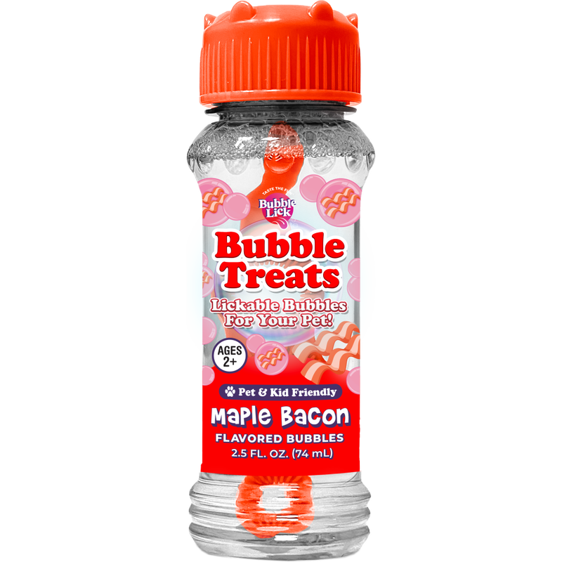  Edible bubbles for pets and kids. Flavors like Maple Bacon & Peanut Butter. Made in the USA with FDA-approved ingredients. Safe, tasty, and fun!