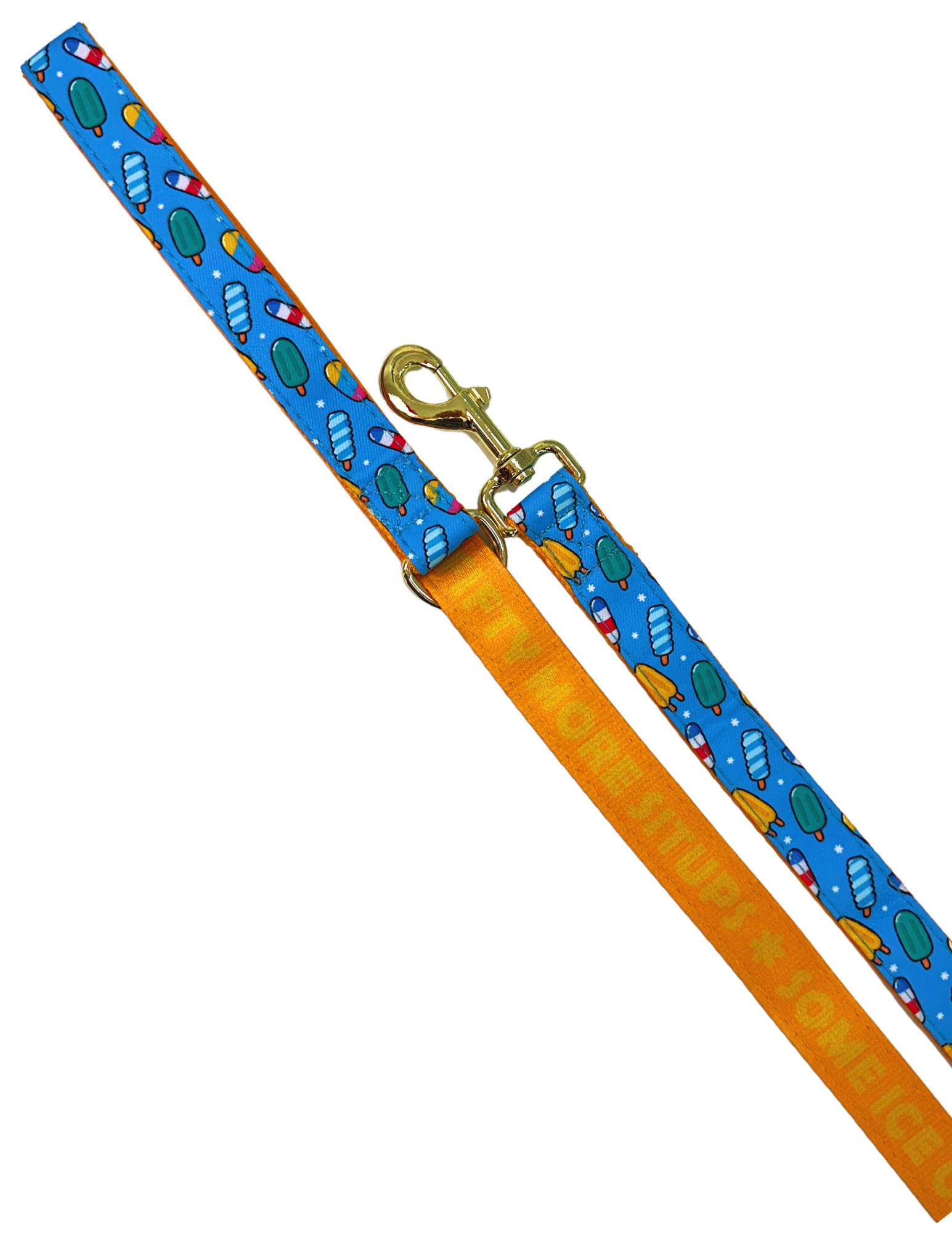 Dog Leash, Ice Cream, Tropical Pup, Blue / Yellow