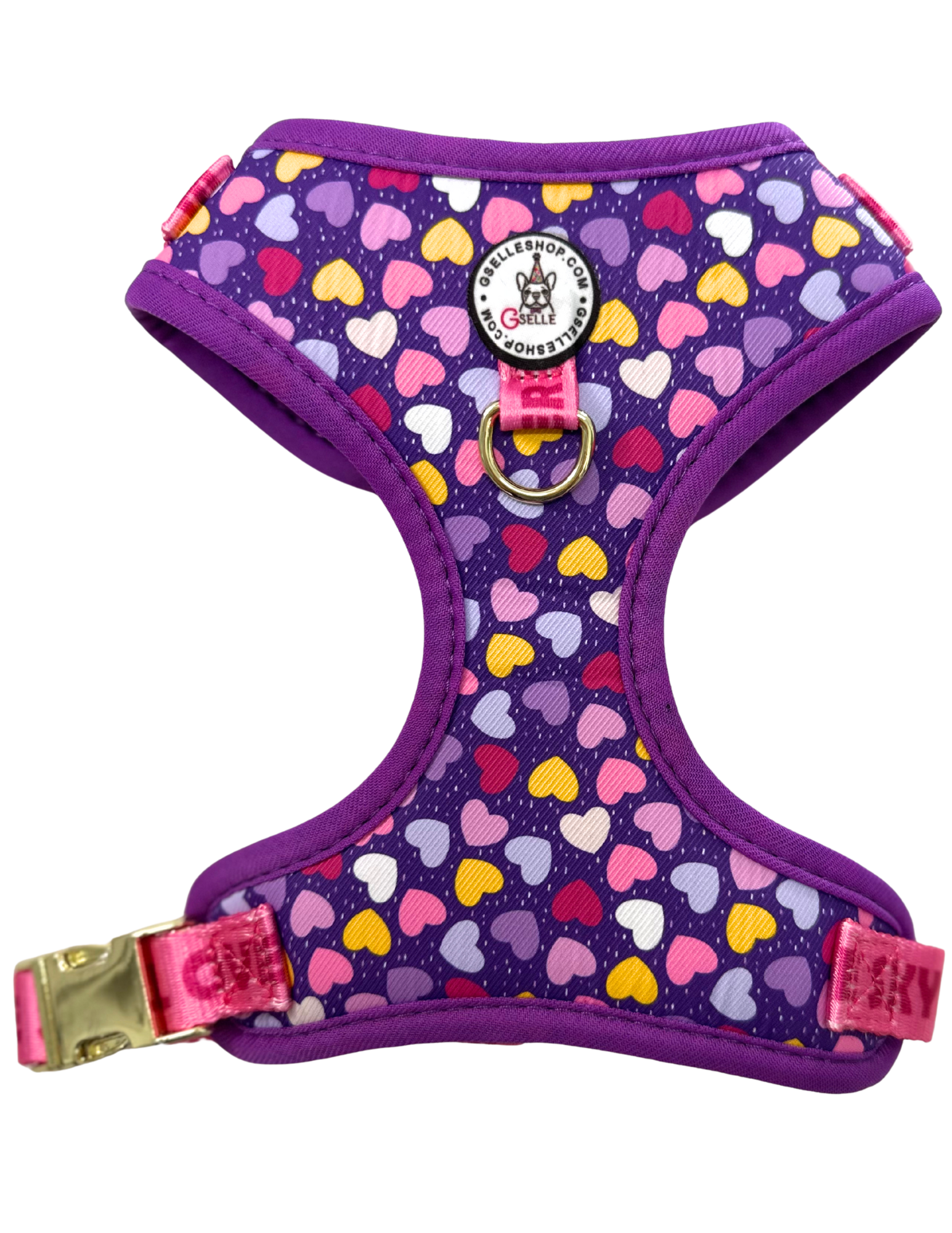 For dog moms who love with their whole heart… and their whole style.

Our LOVE Collection is not just cute — it’s functional, safe, and made for your everyday routine. 
No Pull, No Choke design — protects your pup’s neck, muscles, and bones.

Ultra-lightweight material for all-day comfort.

Quick-release buckle + adjustable straps.