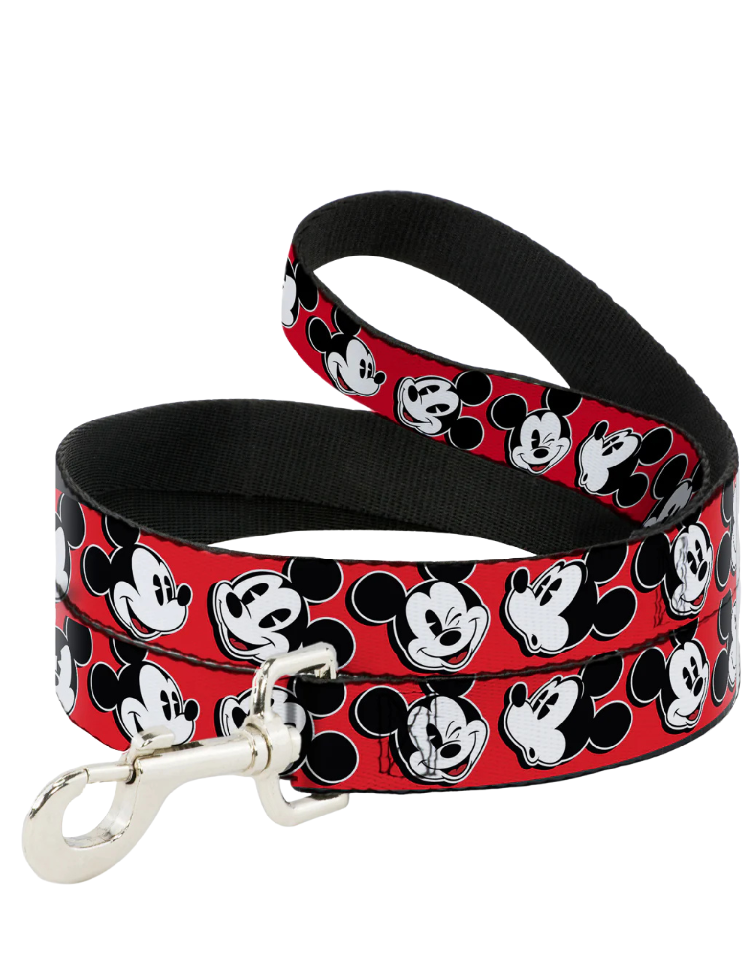 Disney Mickey Mouse Face Expressions Dog Leash, Red