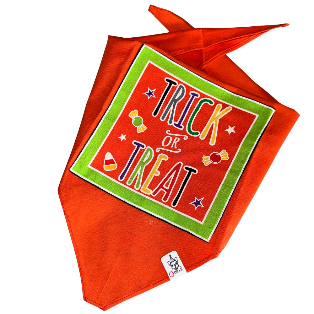 Handmade Halloween Bandanas, Trick or Treat