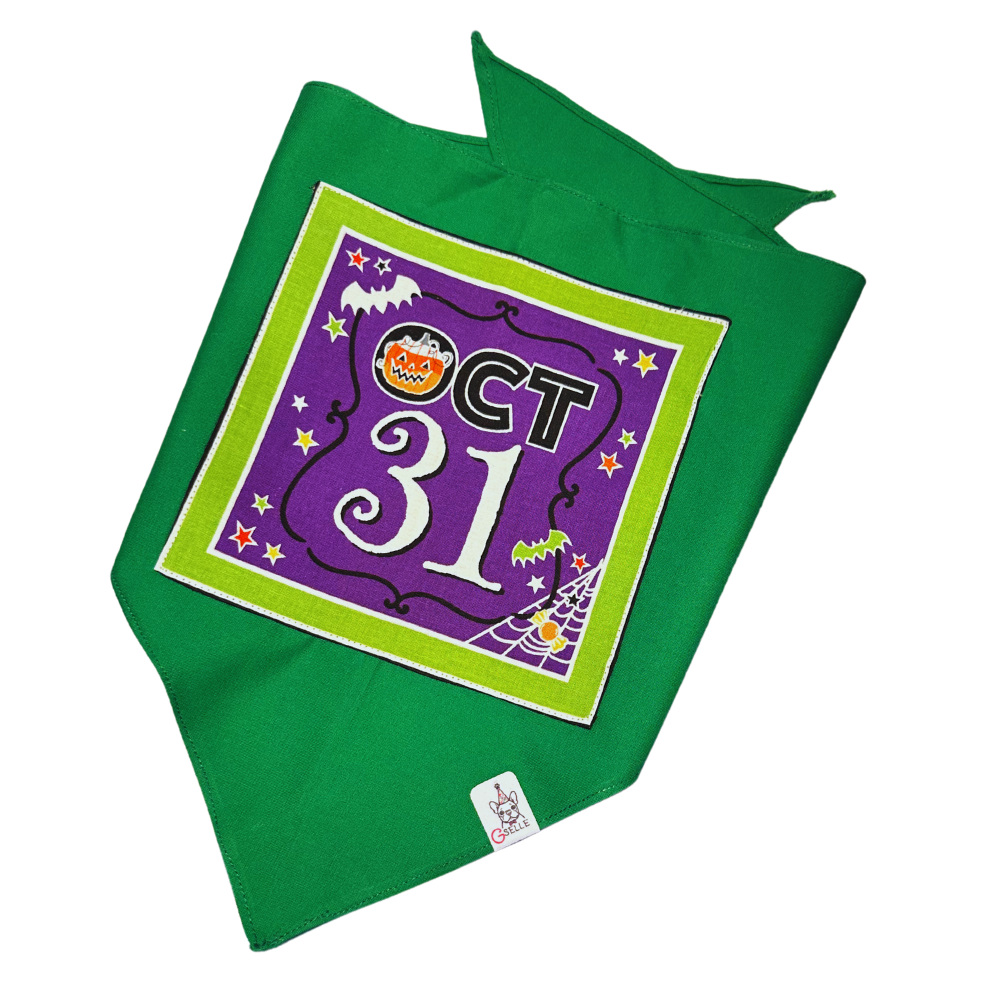 Handmade Halloween Bandanas, Oct 31