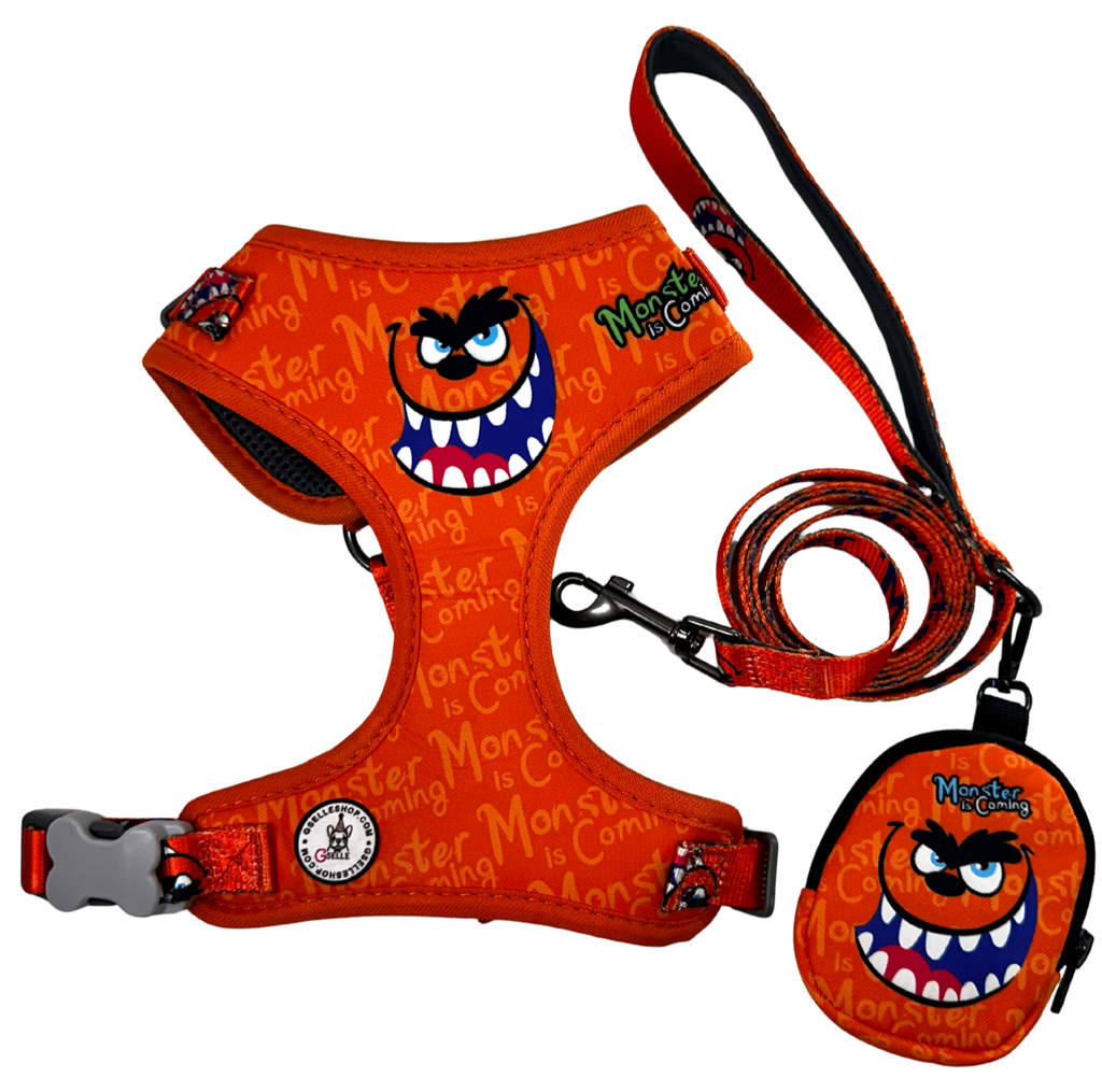 Say bye-bye! to boring walks and hello to playful adventures with the FurFurry Collection!

Harness bundle 3 piece - Made with high-density polyester, durable and ready for everyday use.

Breathable mesh lining keeps your pup cool and comfy all day. No Pull / No Choke technology protects muscles and bones.
