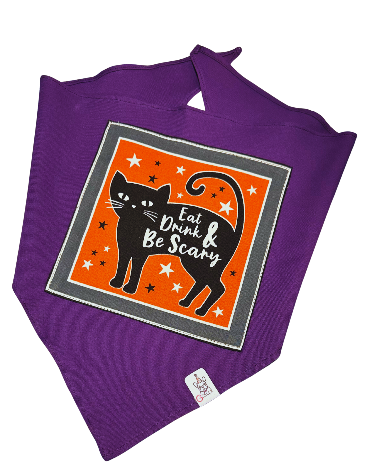Handmade Halloween Bandanas, Cat, Eat, Drink...