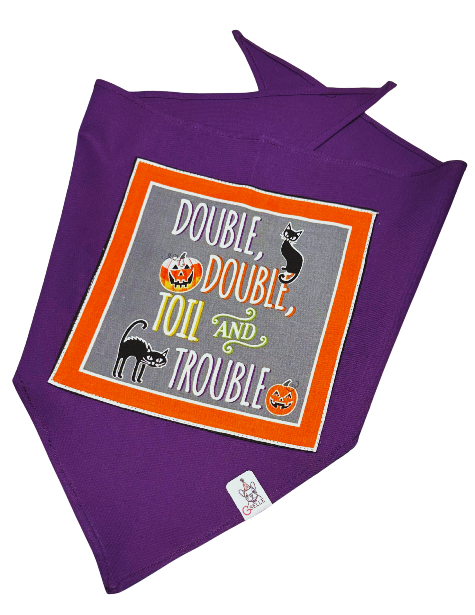 Handmade Halloween Bandanas, Double Double